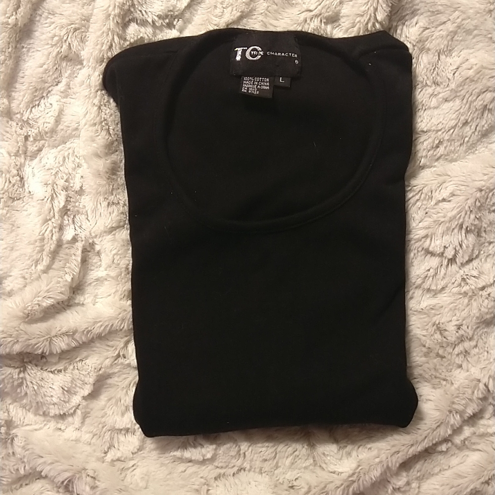 Scoop neck cotton T-shirt with short sleeves